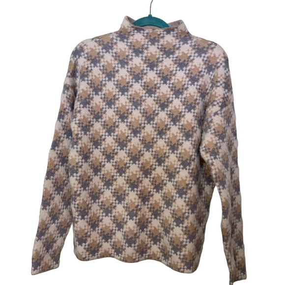 Cupcakes and Cashmere Tan Cream Grey Pullover Long Sleeve Sweater Size M - Picture 1 of 7